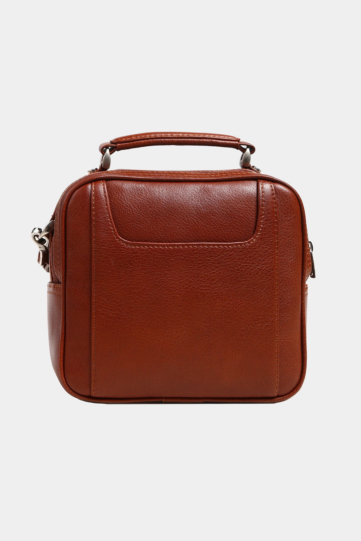 Massarelli X MCT9538 Hakiki Deri Askılı Çanta Kahverengi