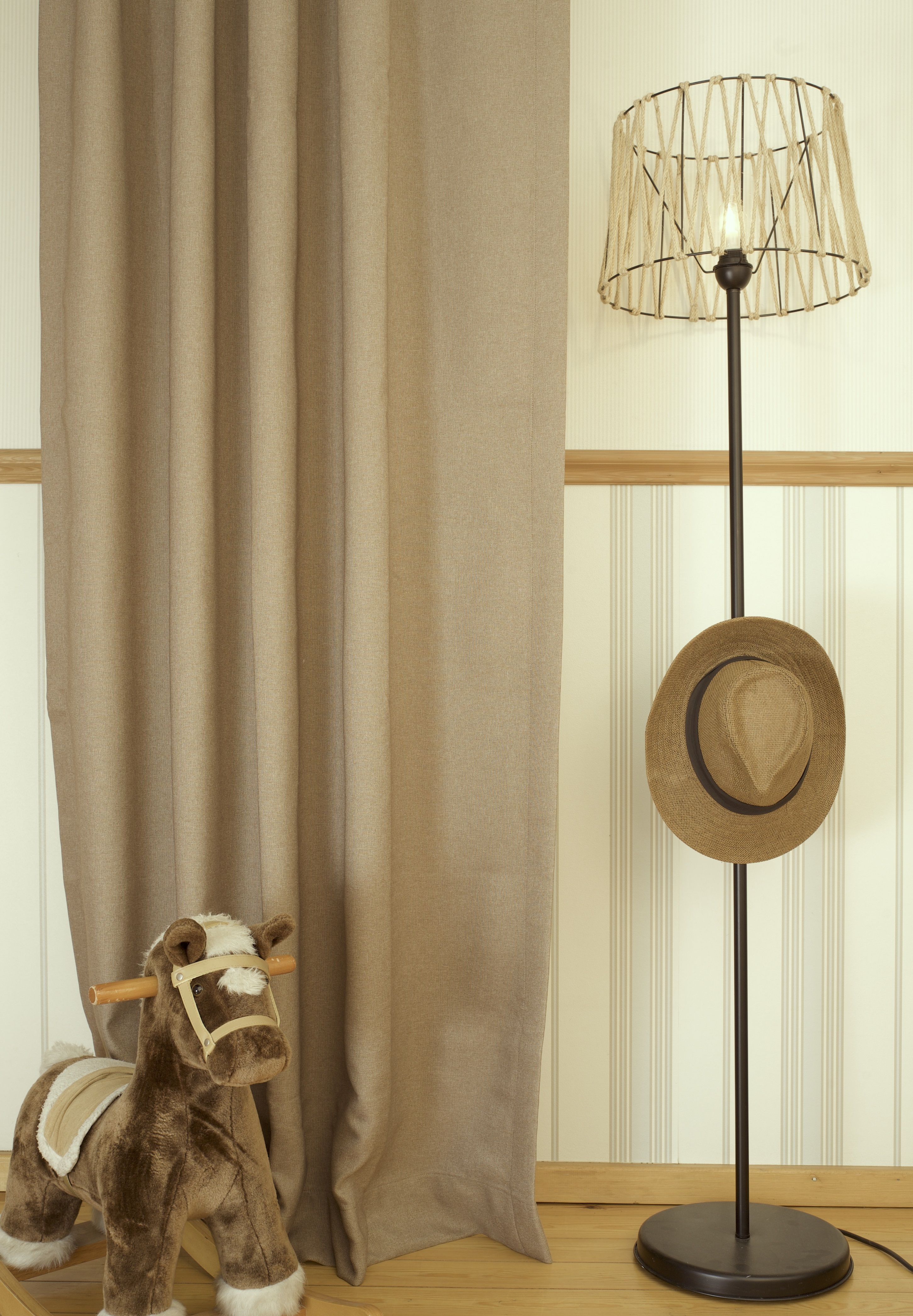 Massarelli Keten Blackout Karartma Perde Bej Rengi 1-2 Seyrek Pile