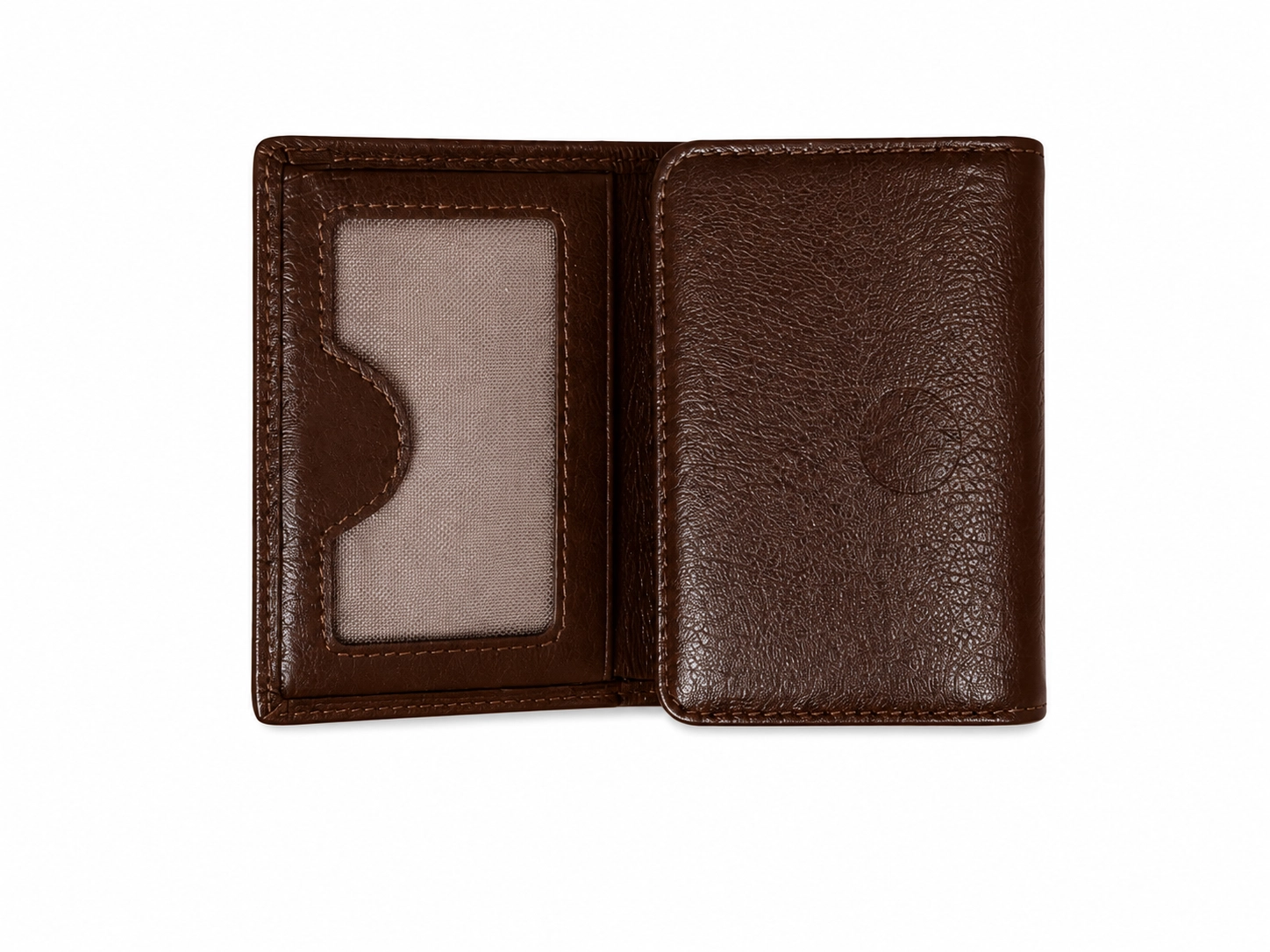 Massarelli Hakiki Deri Dikey Mıknatıslı Unisex Kahverengi Cüzdan Hediye Kutulu MCZ3018  