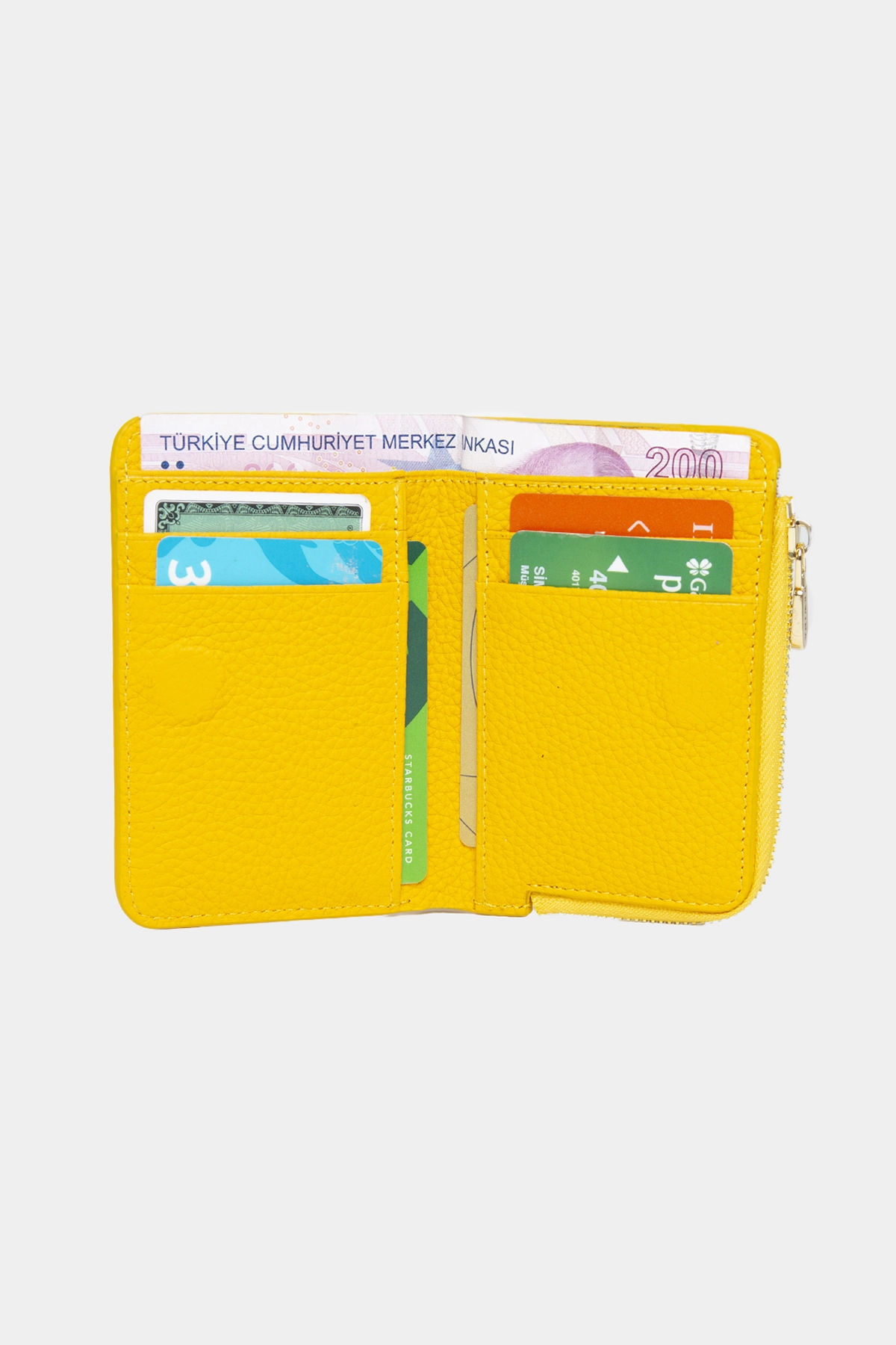 Massarelli X Rewina  Hakiki Deri Kadın Cüzdan Sarı-MCZ9110