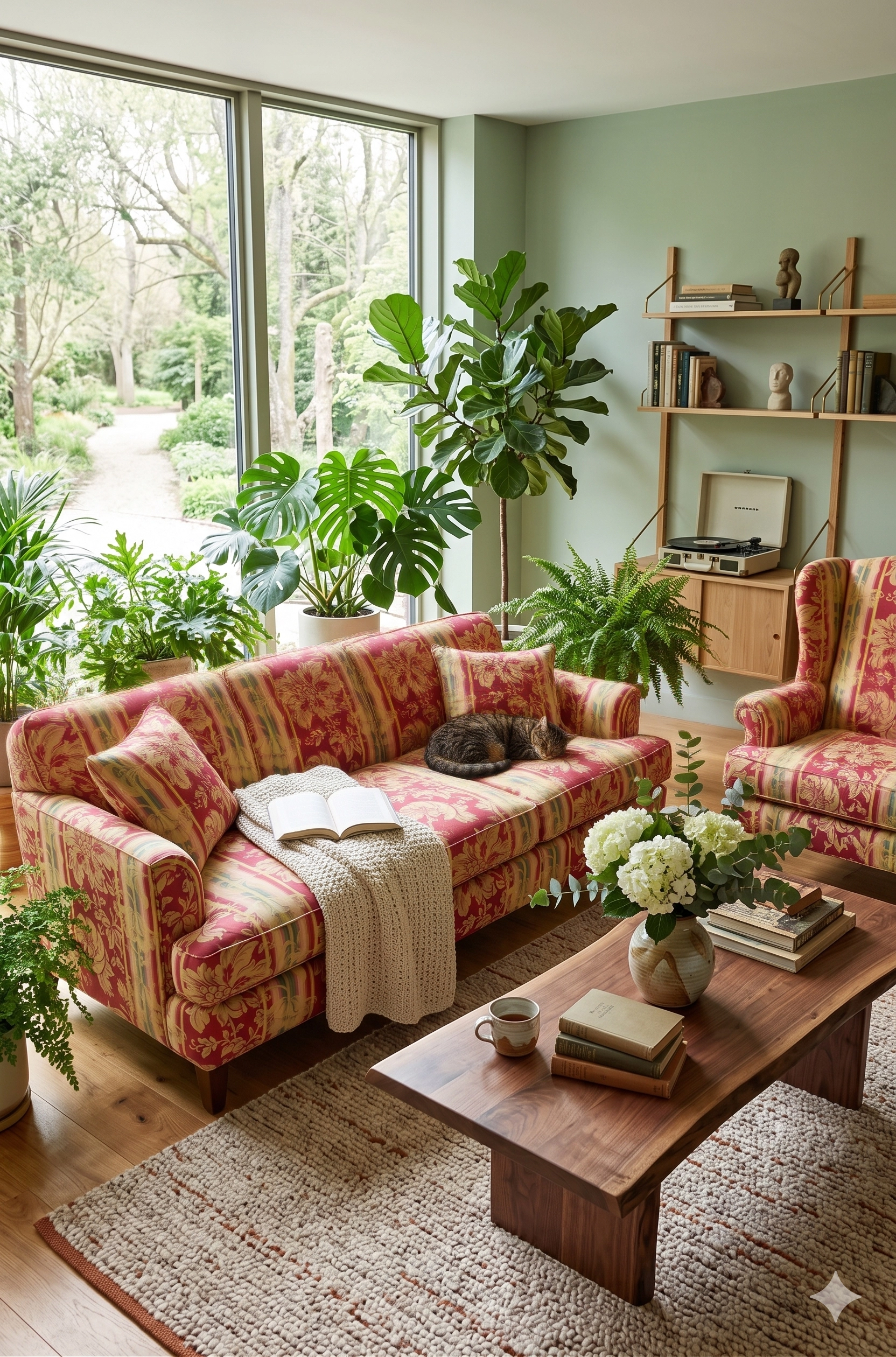 Mambretti Roma Damask Çizgili Döşemelik Kumaş Kırmızı - KMS25202602KRMZ