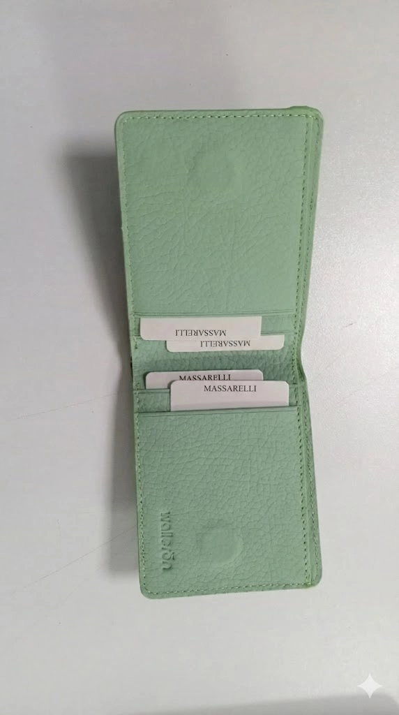 Massarelli Hakiki Deri Kadın Cüzdan Kartlık ve Para Bölmeli Mint Rengi MCZ8078