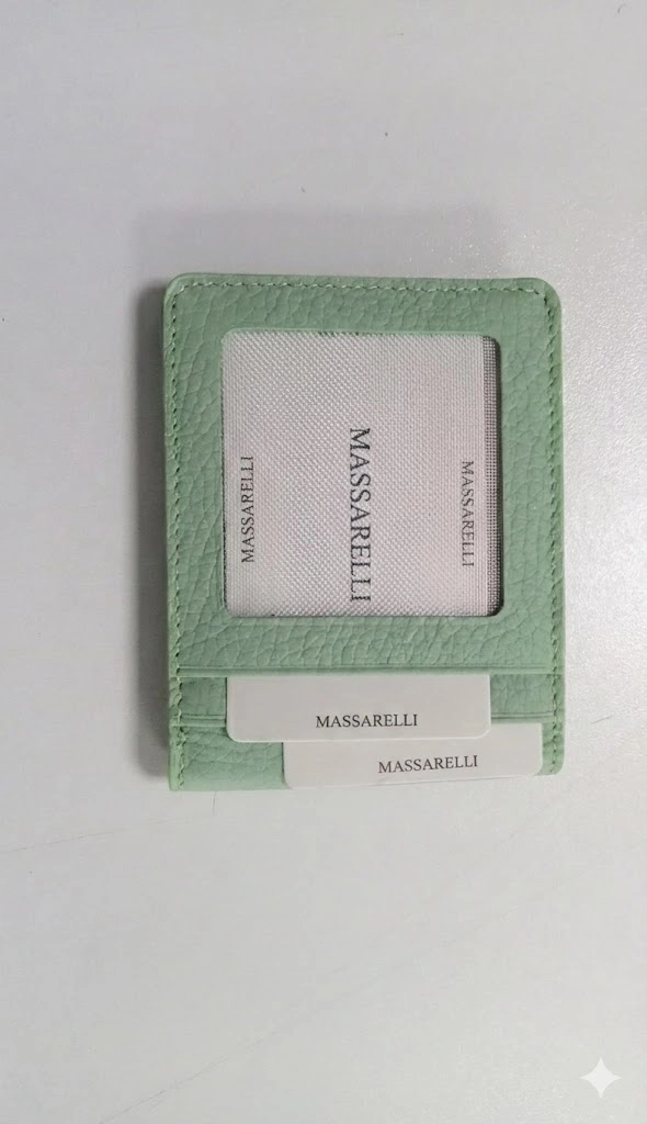 Massarelli Hakiki Deri Kadın Cüzdan Kartlık ve Para Bölmeli Mint Rengi MCZ8078