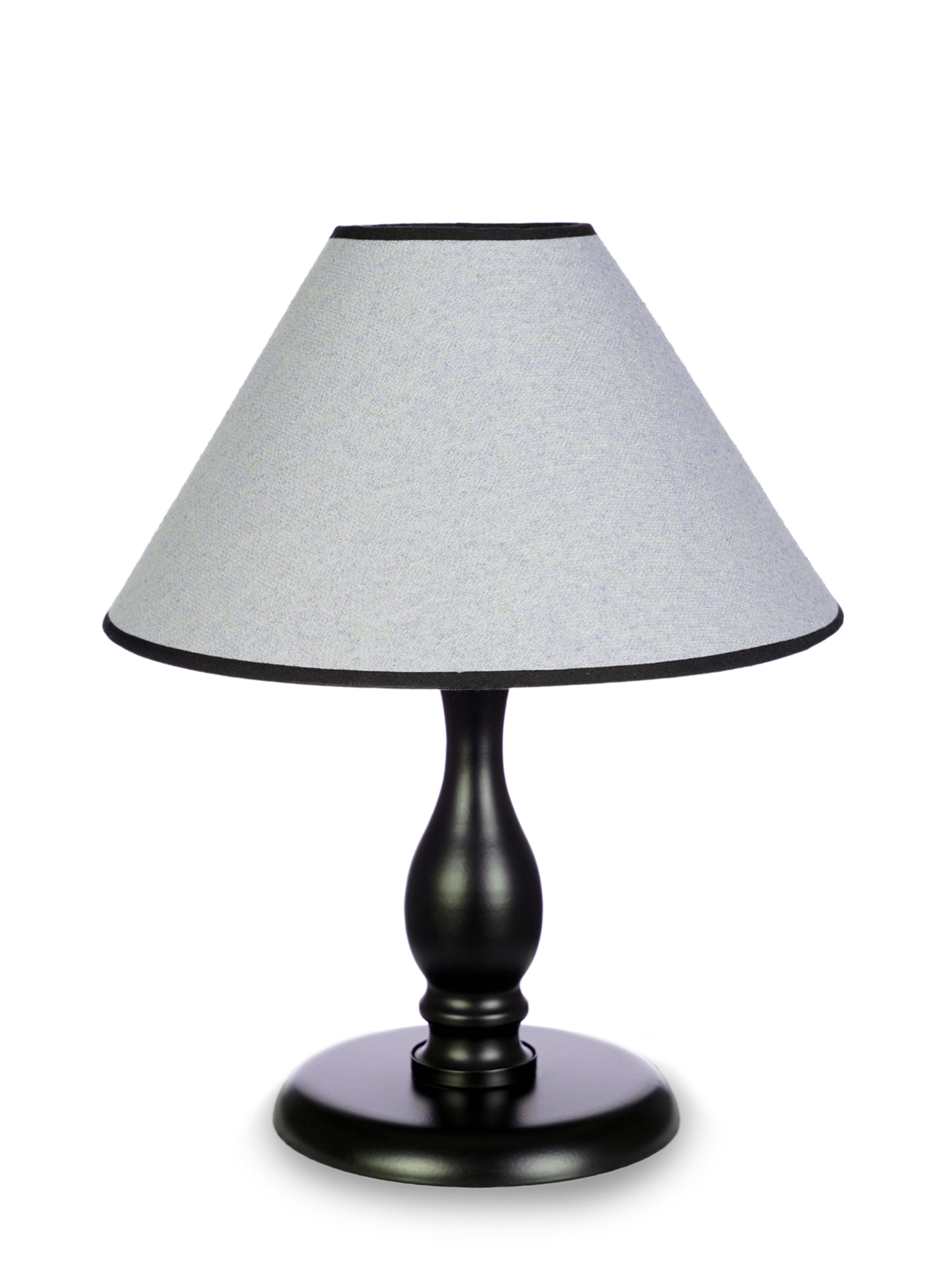 Massarelli Ponti Siyah Metal Ayaklı Buz Mavisi Abajur