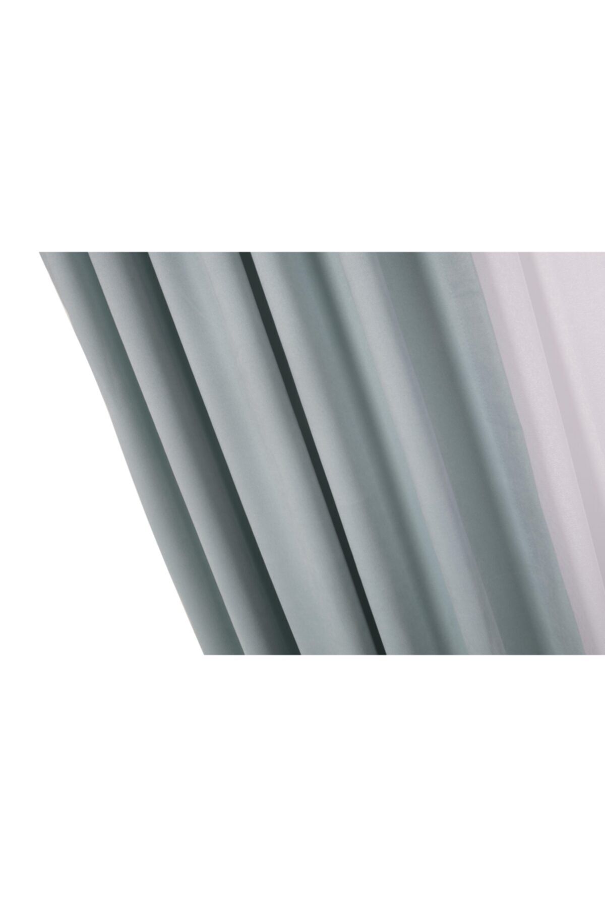 Massarelli Fon Perde Mint Rengi 1-2,5 Orta Sık Pile