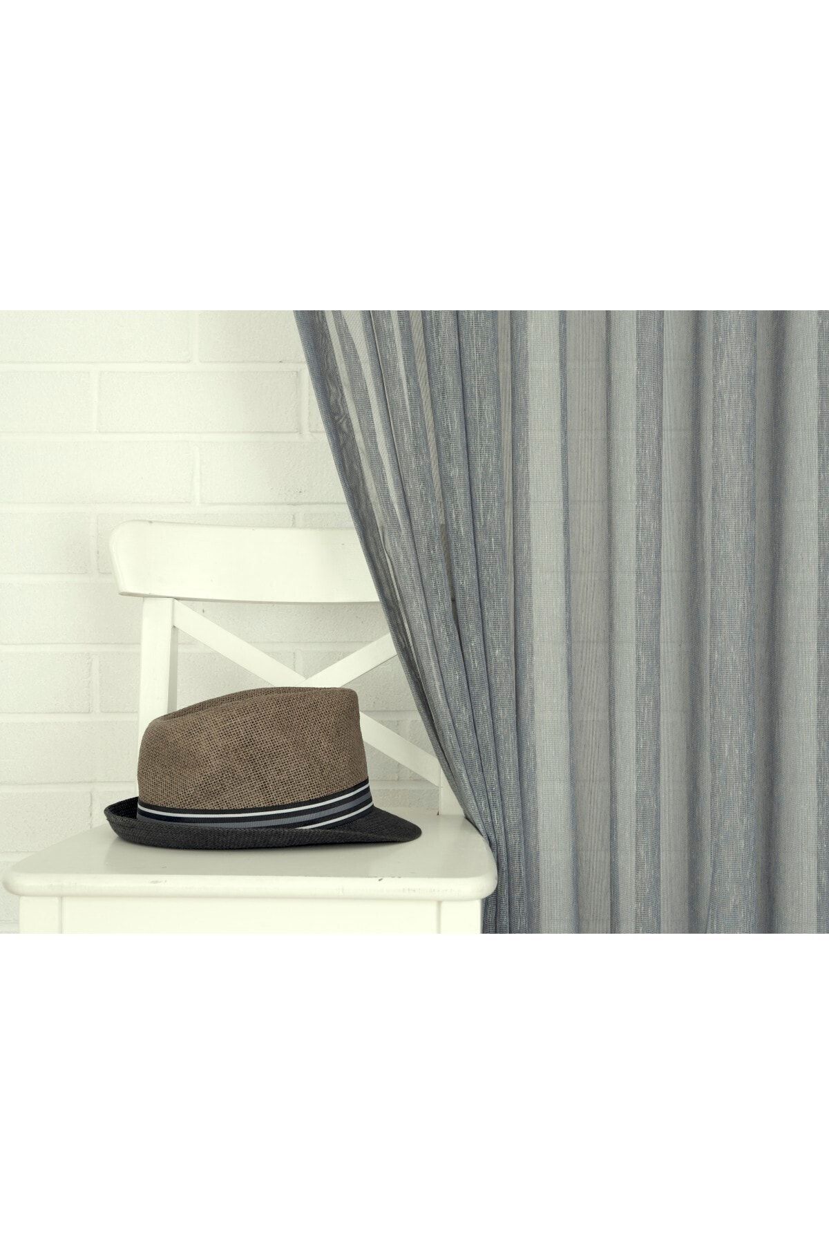 Massarelli Keten Tül Indigo 1-3 Sık Pile