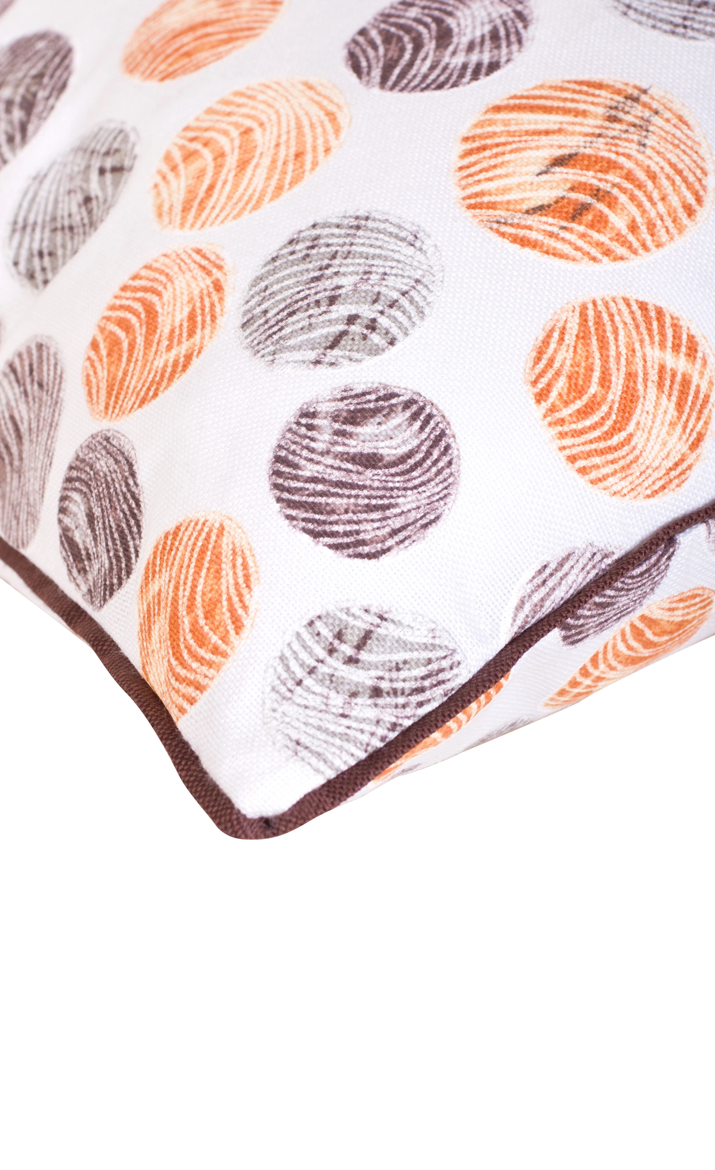 Bremen Yuvarlak Desenli İspanyol Kumaş Kare Kırlent Kılıfı 40x40 - Turuncu