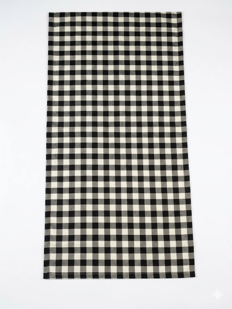 Massarelli Pötikare Serisi Dekoratif Siyah Polyester Runner 45*150cm