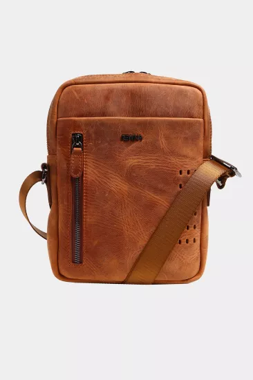 MCT9530 Kahverengi Hakiki Deri Askılı Çanta