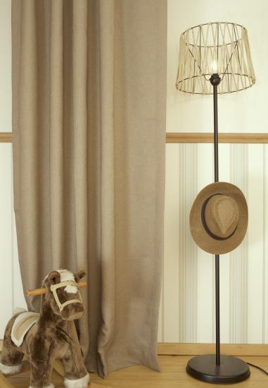 Massarelli Keten Blackout Karartma Perde Bej Rengi 1-3 Sık Pile