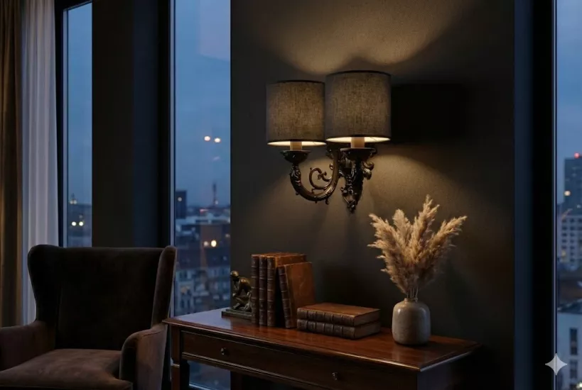  Massarelli Balıksırtı İkili Aplik Siyah-Antrasit