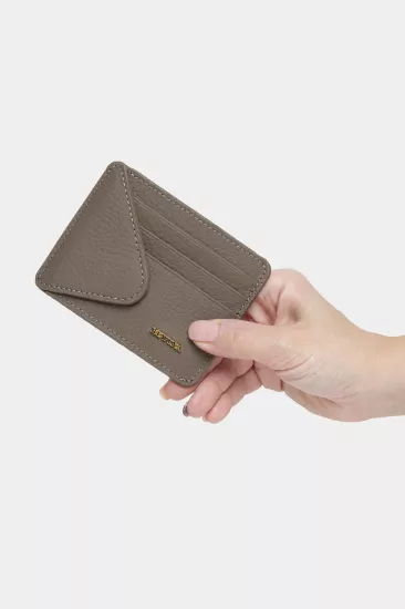 Massarelli Rewina X Hakiki Deri Kadın Cüzdan ve Kartlık Bej MCZ9111