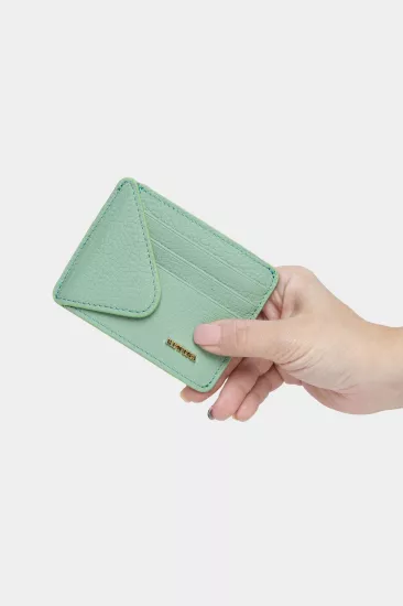 Massarelli Rewina X Hakiki Deri Kadın Cüzdan ve Kartlık Mint MCZ9111