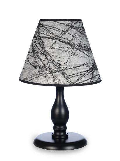 Massarelli Bush Siyah Metal Ayaklı Gri-Siyah Abajur