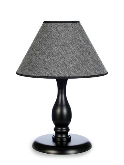 Massarelli Estate Siyah Metal Ayaklı Gri Abajur