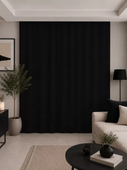 Massarelli Blackout Karartma Perde Beyaz Pilesiz