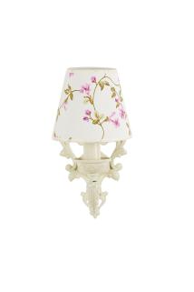 Aline Tekli Aplik Krem-lila Çiçekli