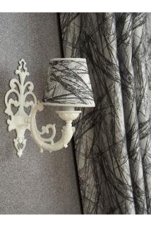 Bush Tekli Aplik Krem-gri Desenli