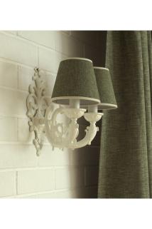 Estate Ikili Aplik Krem-yeşil