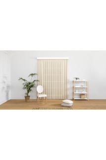 Keten Folded Tül Bej 1-2 Seyrek Pile