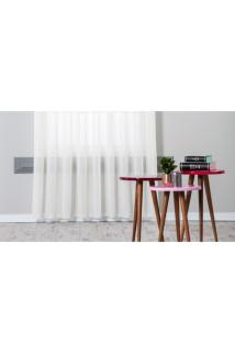 Keten Folded Tül Krem 1-2 Seyrek Pile