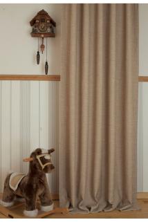 Fon Perde Keten Bej Rengi 1-2,5 Orta Sık Pile