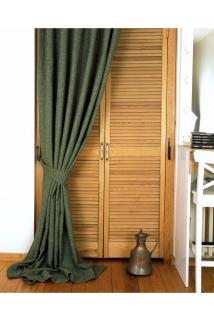 Fon Perde Keten Yeşil 1-2,5 Orta Sık Pile