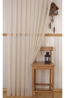 Pamuk Dokulu Tül Bej Pilesiz