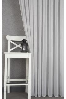 Pamuk Dokulu Tül Gri Pilesiz