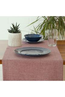 Düz Keten Lila Runner 40x140 Cm