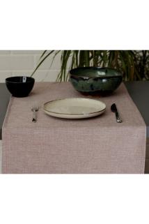 Düz Keten Açık Vizon Runner 40x140 cm