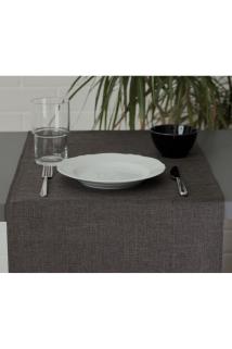 Düz Keten Füme Runner 40x140 cm