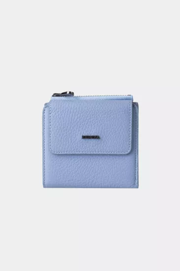 Hakiki Deri Kadın Cüzdan Mavi