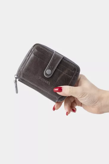 Massarelli X Hakiki Deri Unisex Cüzdan Kartlık ve Para Bölmeli Kahve MCZ9025