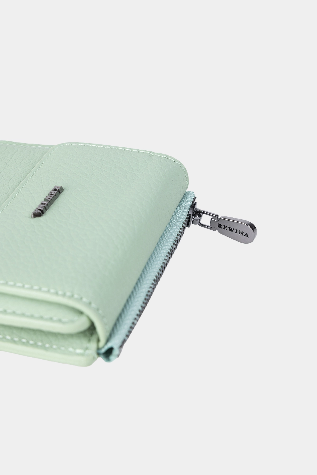 Massarelli X Rewina  Hakiki Deri Kadın Cüzdan Mint Rengi-MCZ9738
