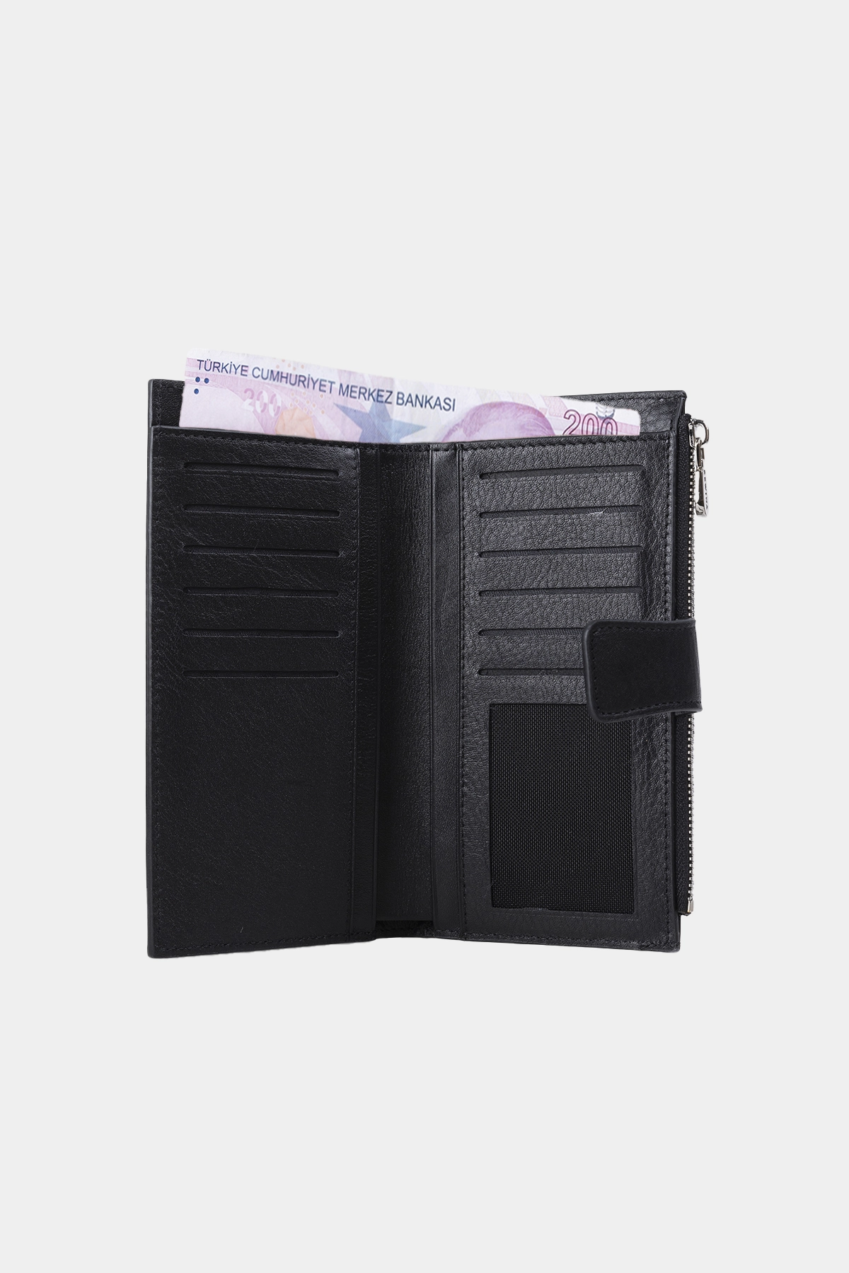 Massarelli X Rewina Hakiki Deri Kadın Portföy Cüzdan Siyah MCZ9720